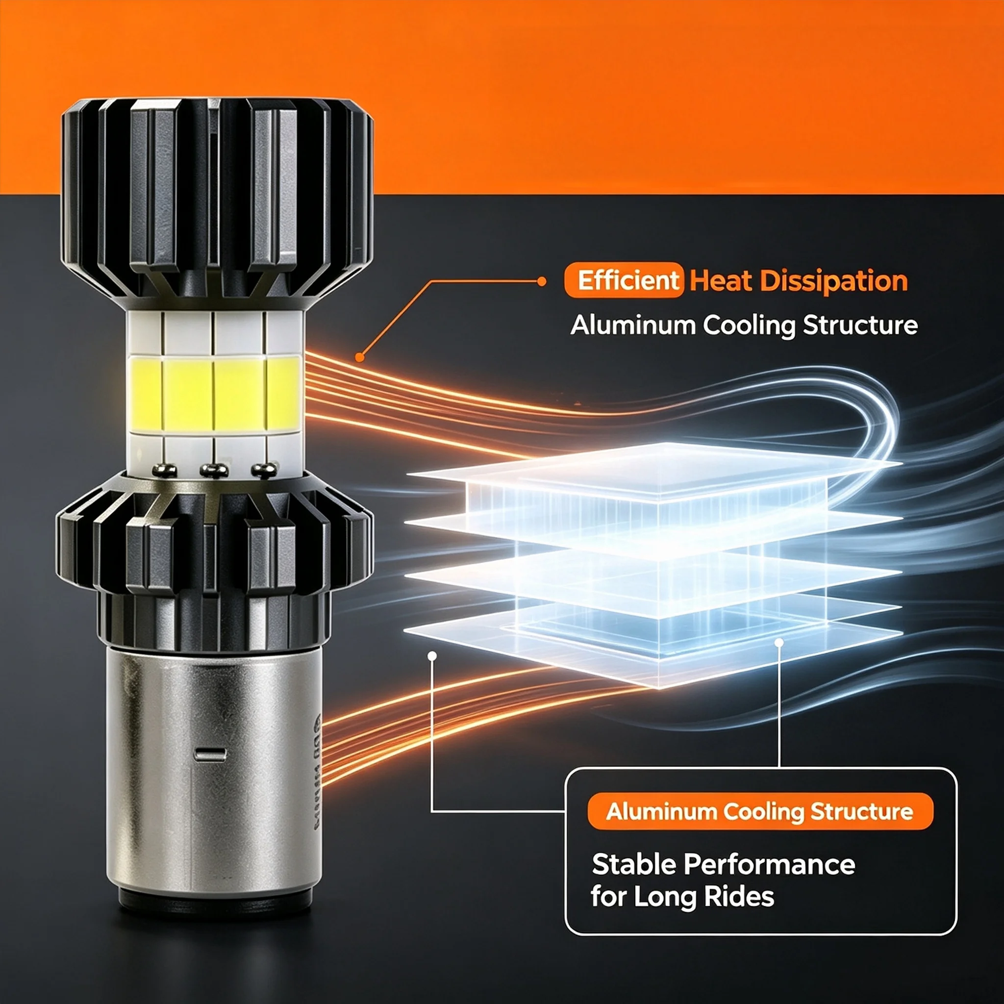 H4 LED Moto H6 BA20D 69000LMLED Motorcycle Headlight Bulbs 8 Sides COB White 6000K Hi Lo Lamp Scooter Accessories Fog Lights 12V