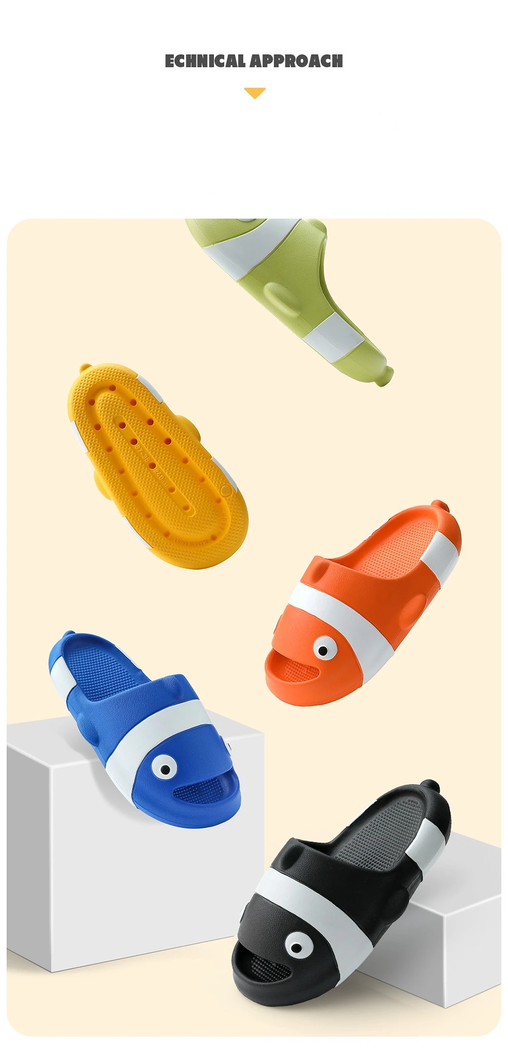 Cute Clownfish Slippers Men Women House fish Shoes Platform Soft EVA Indoor Outdoor Summer Beach Slides Anti Slip Funny Footwear