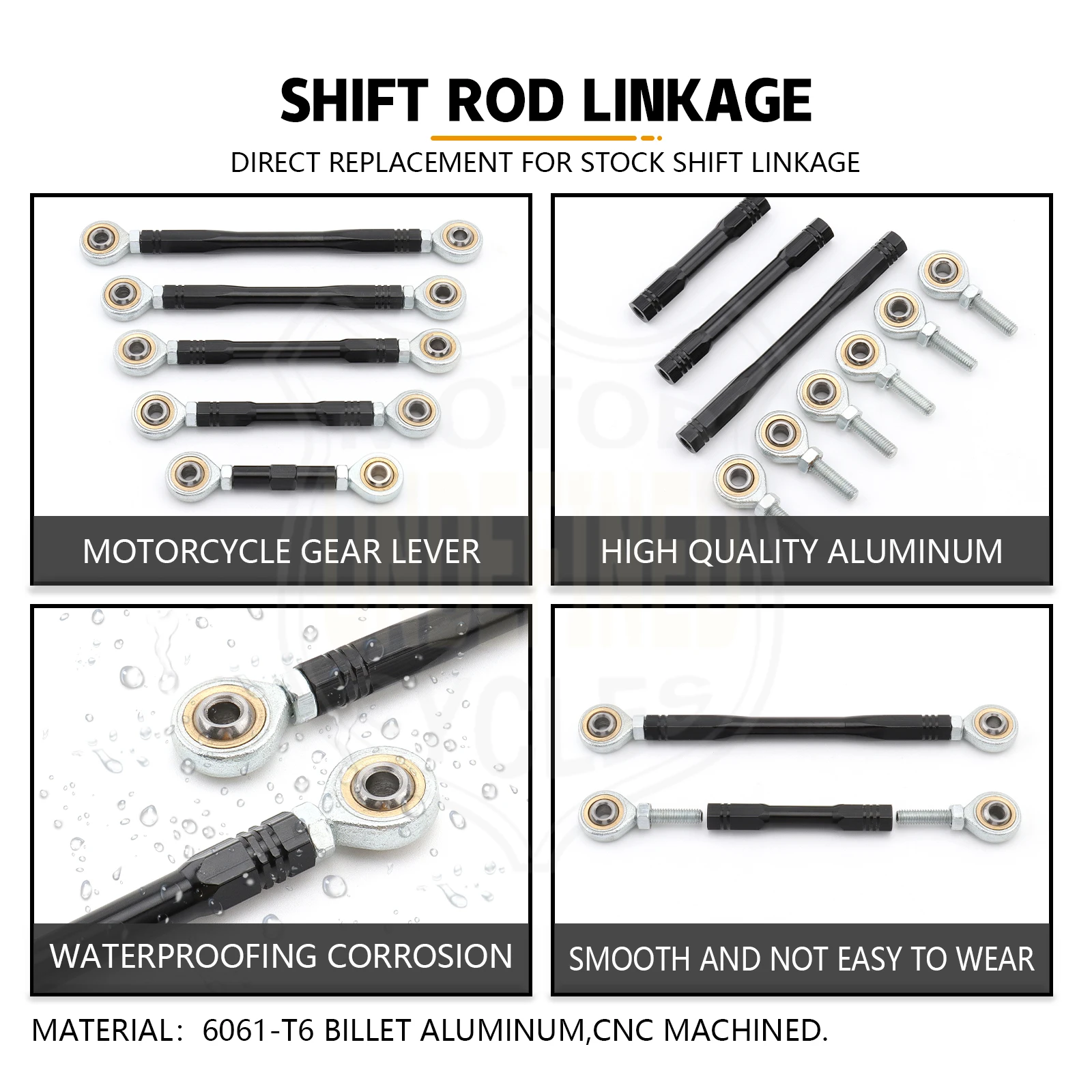 Motorcycle M6 Shift Rod Linkage 40 70 90 100 120 150 160 170 180 190 200 220mm Footrest Foot Peg Rearset Gear Shift Shifter Rod