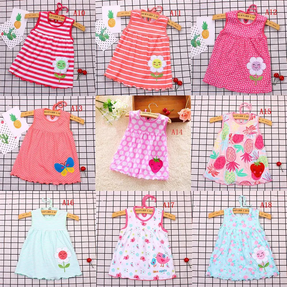 Hot Sale Cotton Romper Dress Baby Girls Sister Kids Dresses Cotton Newborn Costum Regular Sleeveless A-Line Girl Dresses