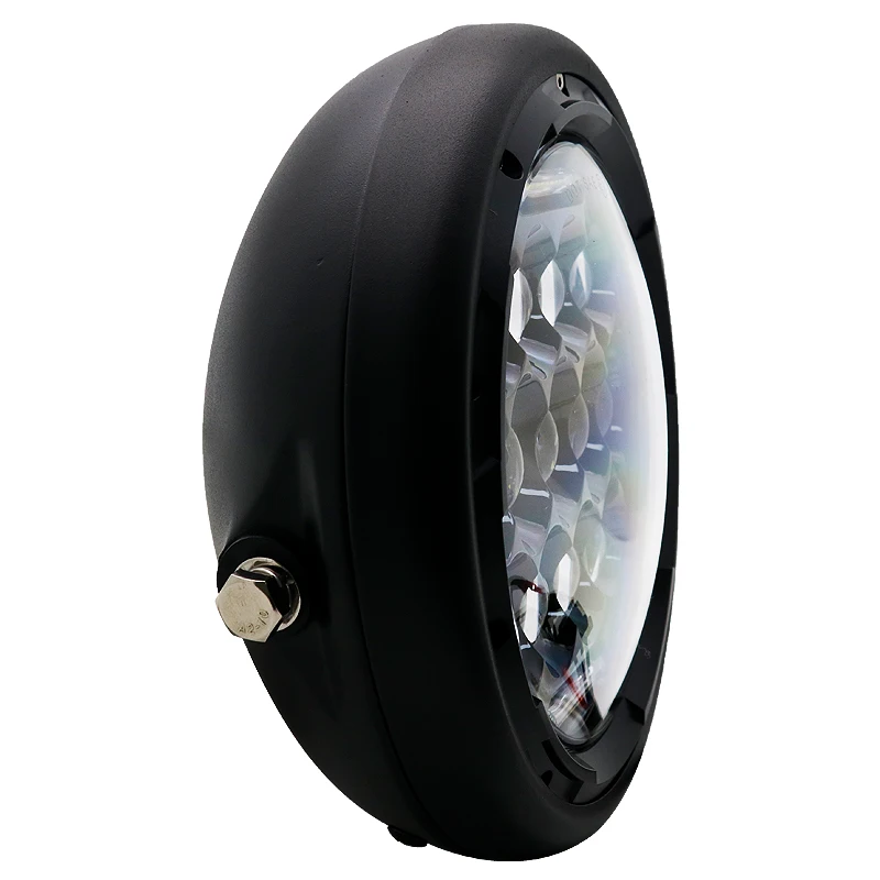 Universal 7" Led Motorcycle Headlight DRL H4 Headlamp For Honda Yamaha Suzuki Victory Kawasaki 7.5 Inch Lamp Housing Accessories