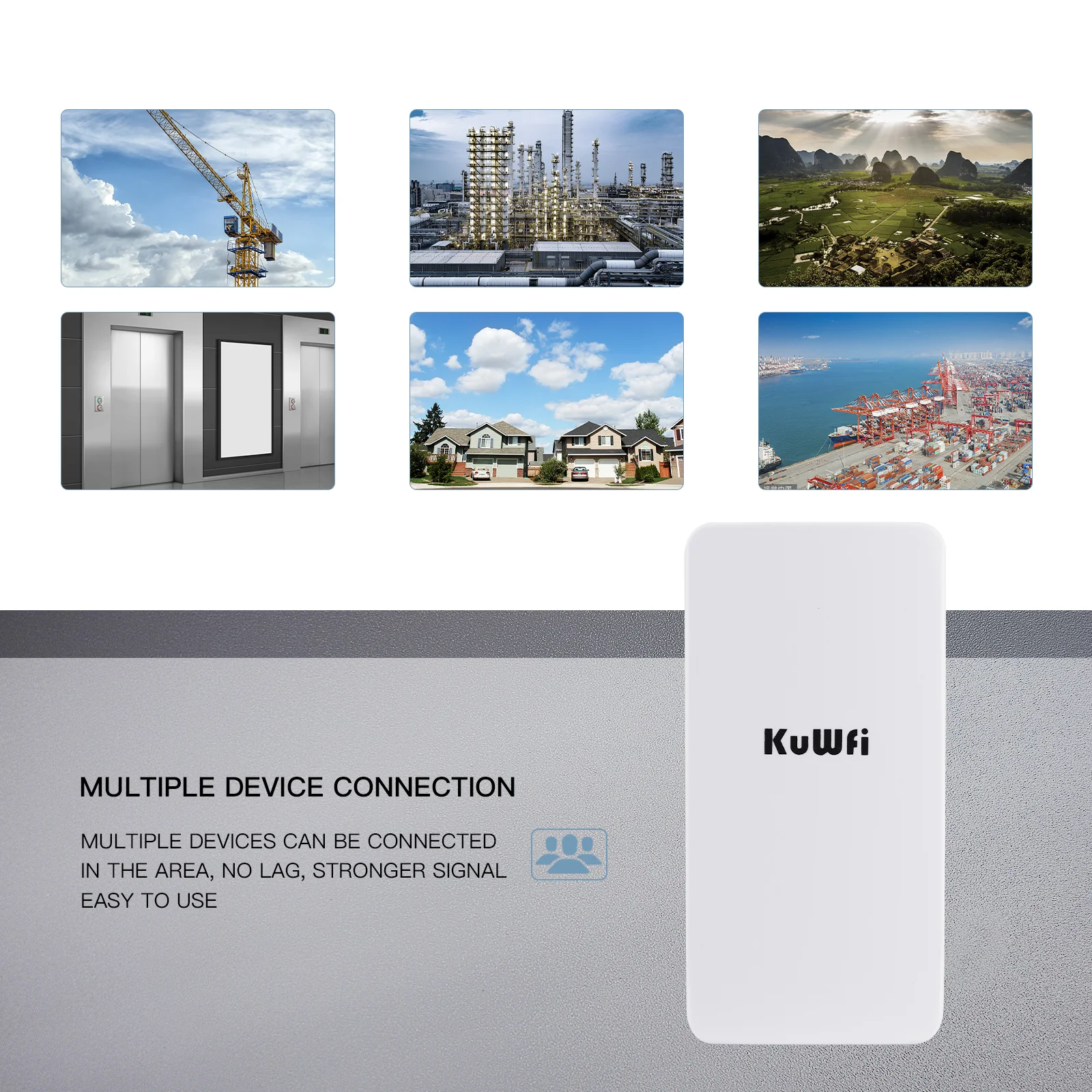 KuWFi 2.4Ghz 300Mbps Outdoor CPE Bridge Wireless Wifi Router AP Repeater Mode Long Range Extender Wireless Bridge PTP PTMP 1KM