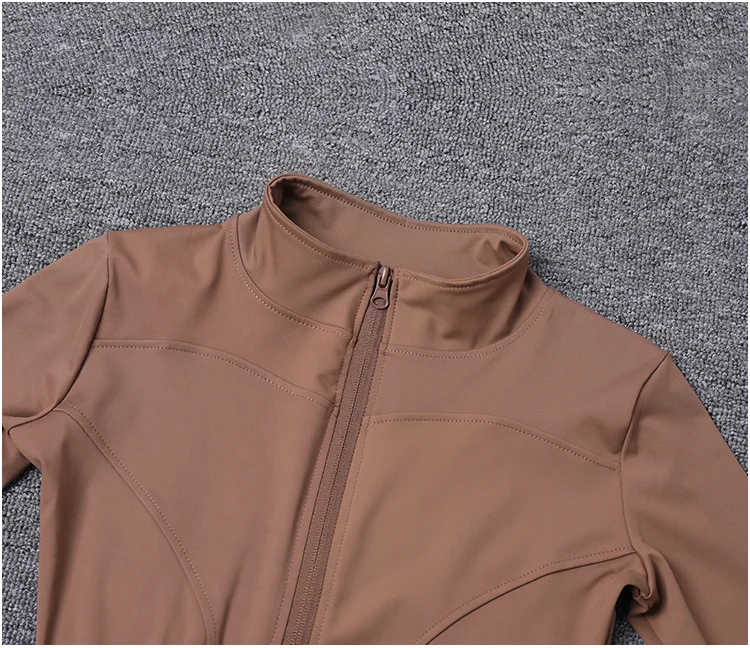 Women Sport Jacket Long Sleeve Shirt Workout Coat Gym Training Clothing Yoga Sportswear