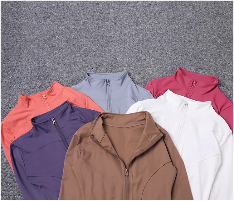 Women Sport Jacket Long Sleeve Shirt Workout Coat Gym Training Clothing Yoga Sportswear