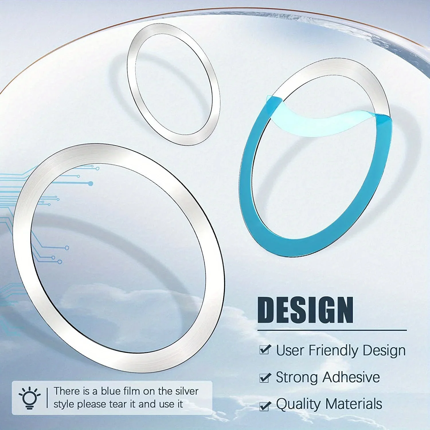 10PCS for Magsafe Magnetic Plate Ring Universal Stickers Support Wireless Charger Metal Plate Sheet for iPhone Samsung Xiaomi