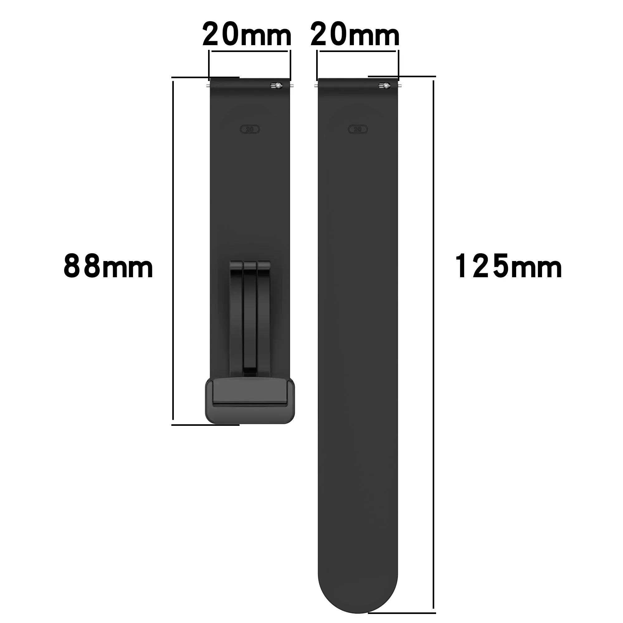 20mm 22mm Strap for Samsung Galaxy Watch 6/4/5 Pro/Classic/Gear S3/Active 2 Sport Silicone Magnetic Buckle Huawei GT 2 2e 3 Band