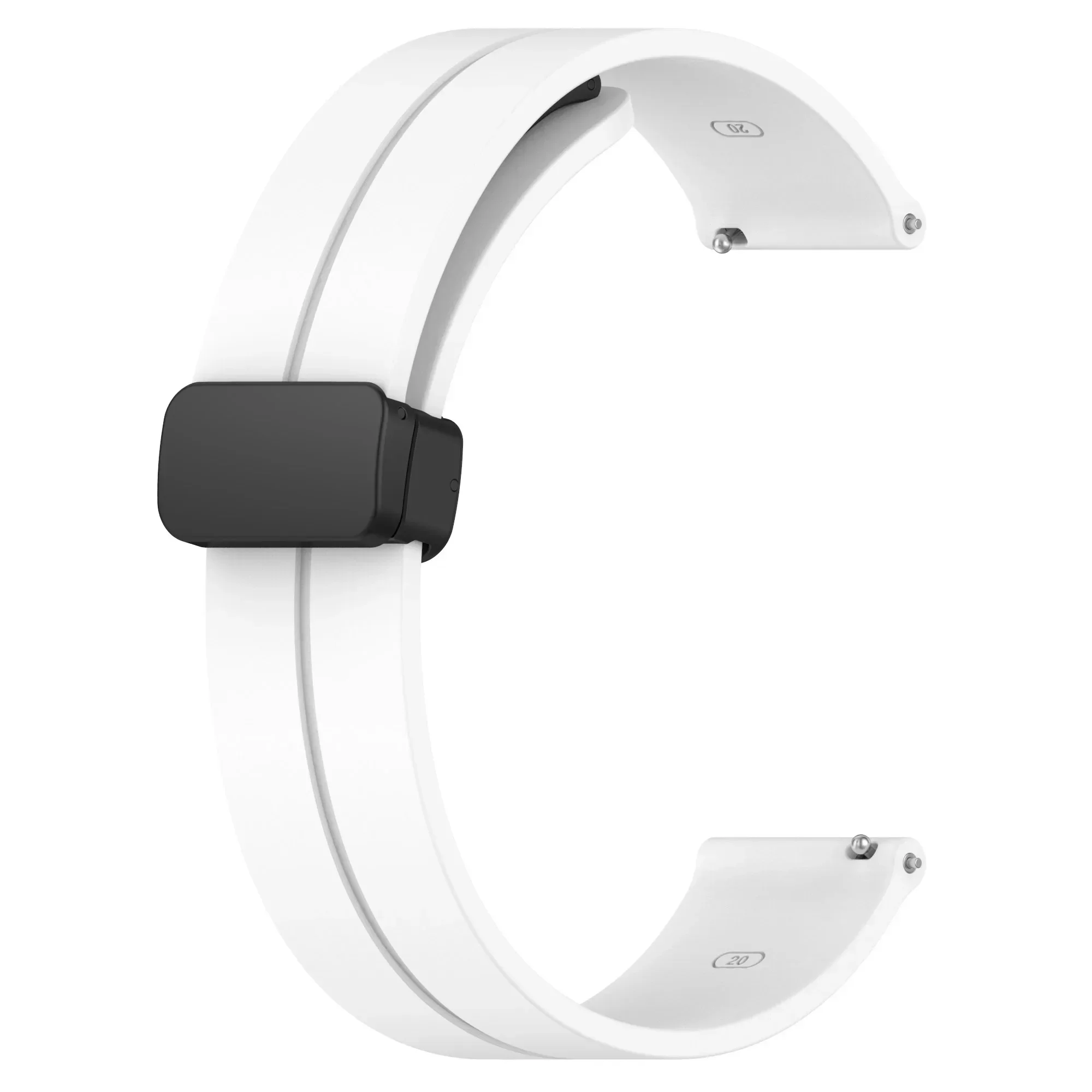 20mm 22mm Strap for Samsung Galaxy Watch 6/4/5 Pro/Classic/Gear S3/Active 2 Sport Silicone Magnetic Buckle Huawei GT 2 2e 3 Band