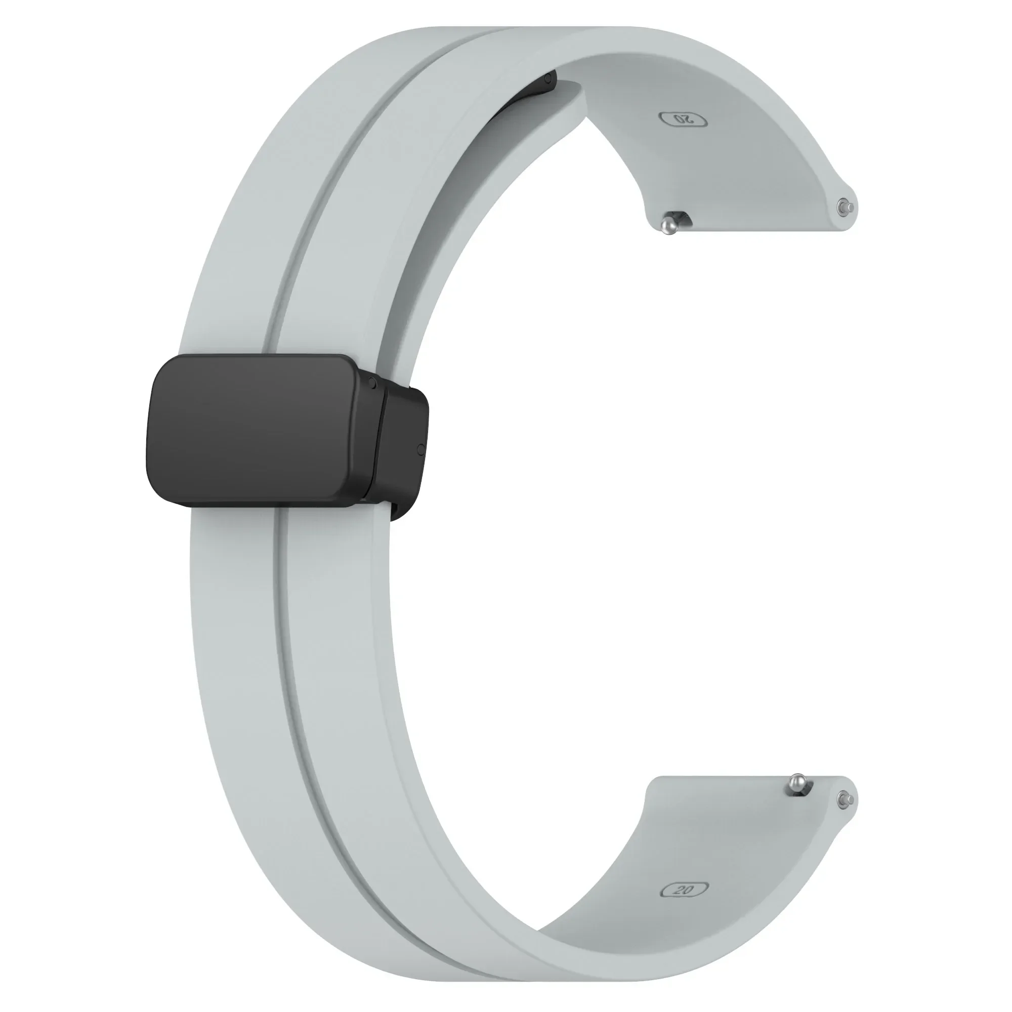 20mm 22mm Strap for Samsung Galaxy Watch 6/4/5 Pro/Classic/Gear S3/Active 2 Sport Silicone Magnetic Buckle Huawei GT 2 2e 3 Band