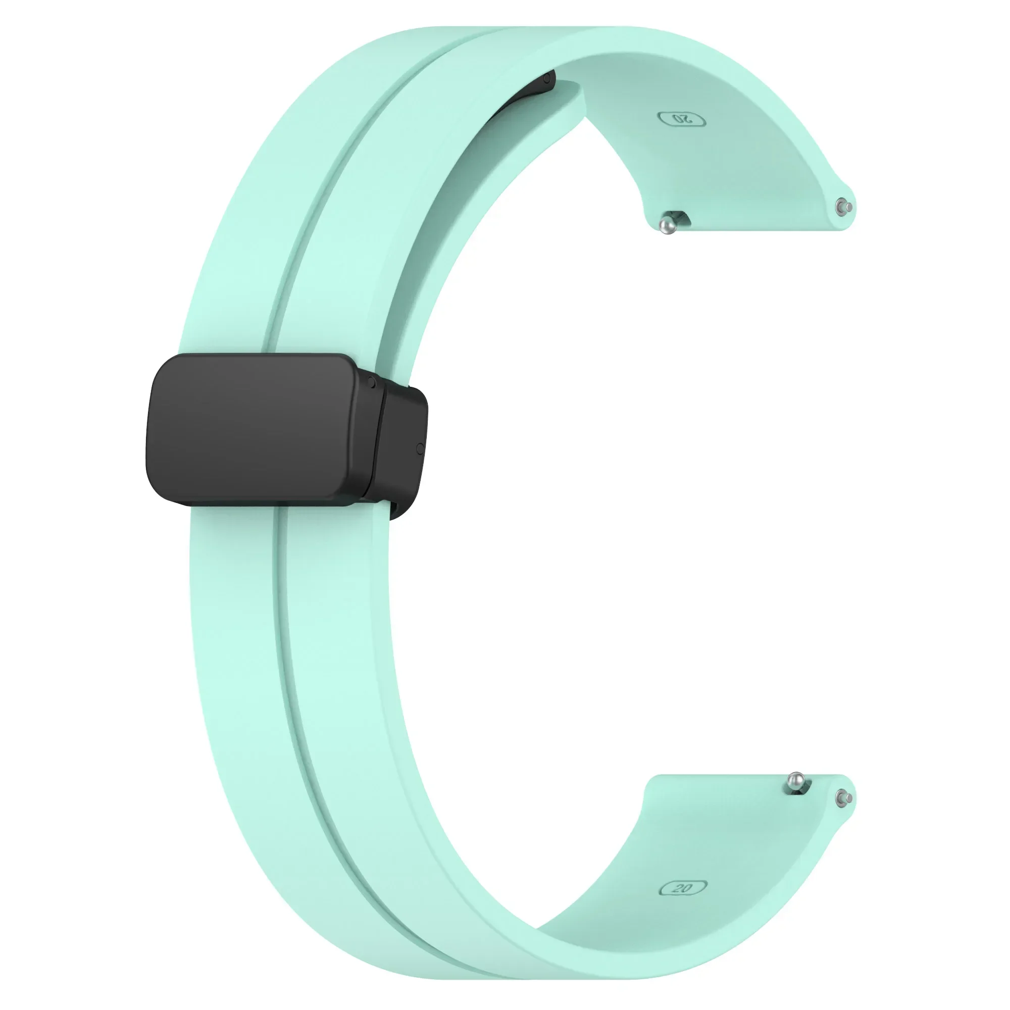 20mm 22mm Strap for Samsung Galaxy Watch 6/4/5 Pro/Classic/Gear S3/Active 2 Sport Silicone Magnetic Buckle Huawei GT 2 2e 3 Band