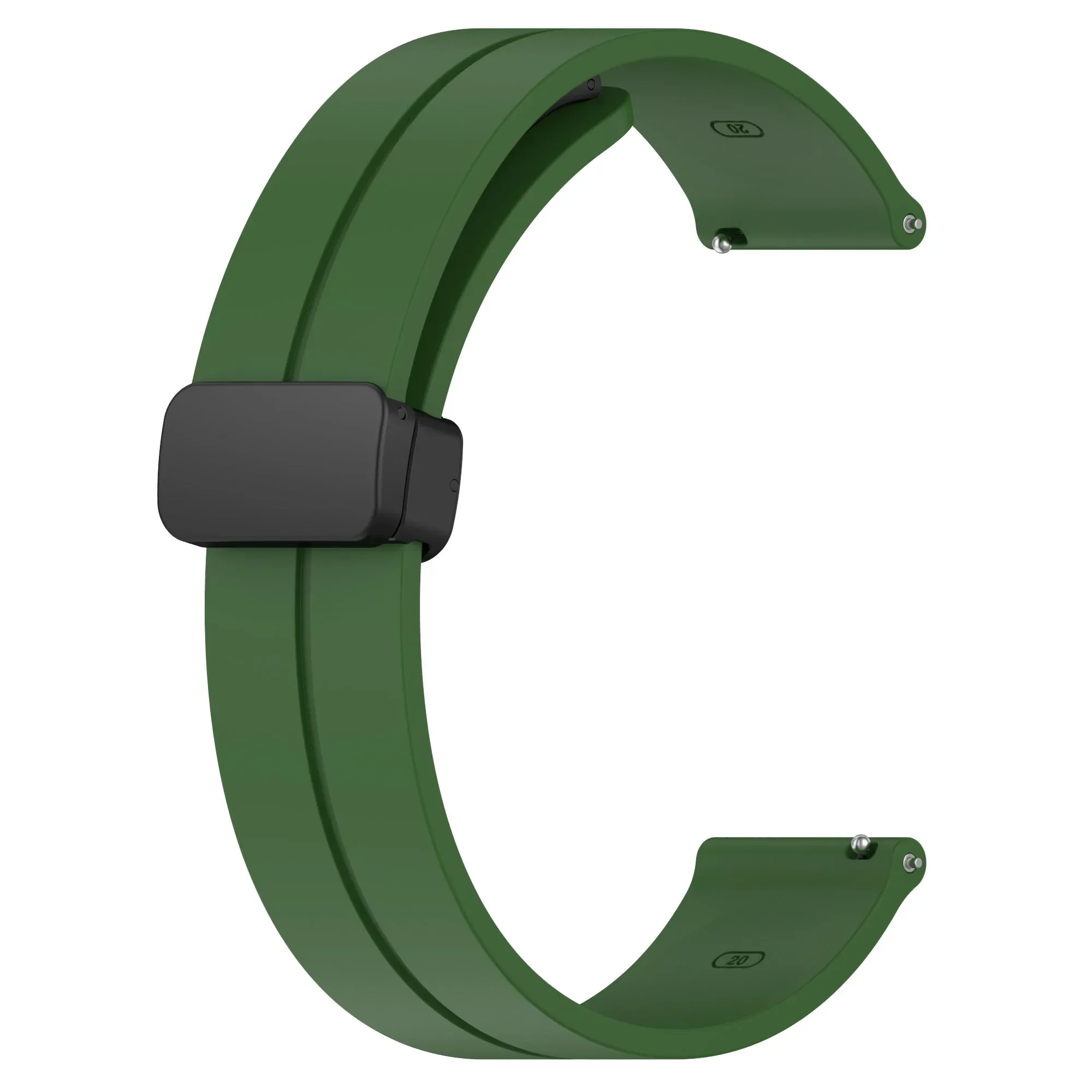 20mm 22mm Strap for Samsung Galaxy Watch 6/4/5 Pro/Classic/Gear S3/Active 2 Sport Silicone Magnetic Buckle Huawei GT 2 2e 3 Band