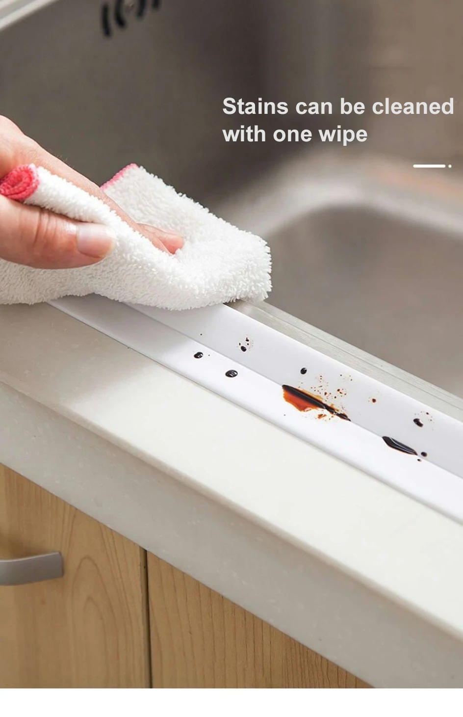 3.2M Bath Caulk Tape Self Adhesive PVC Oil-Proof Kitchen Sink Edge Corner Wall Sticker Waterproof Toilet Sealing Strip Tape