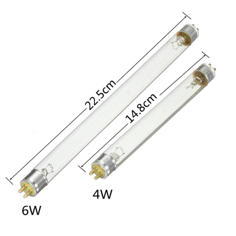 T5 4W/6W UV Disinfection Lamp Tube Ultraviolet Sterilization Lamp Light Blue Sterilizing Bulbs Kill Dust Mite Eliminator
