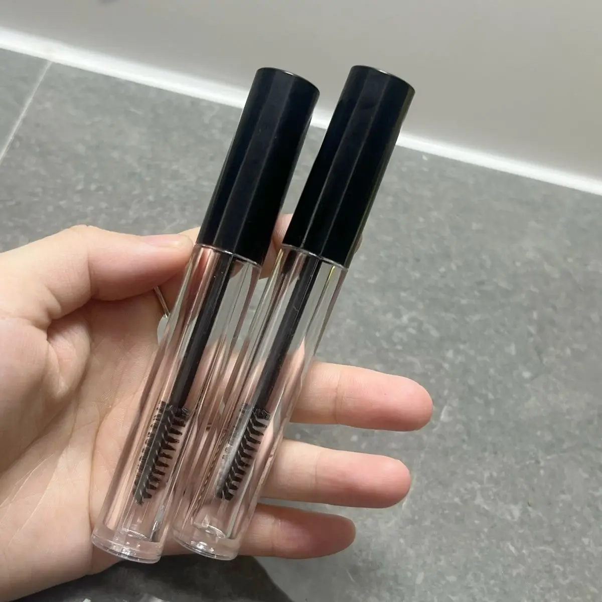 6pcs/lot 3ml/0.8ml Plastic Lip Gloss Tube Small Lipstick Tube/Mascara Eyelawith Leakproof Inner Sample Cosmetic Container