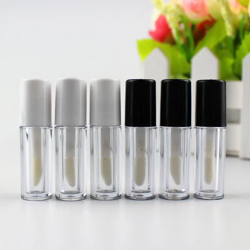 6pcs/lot 3ml/0.8ml Plastic Lip Gloss Tube Small Lipstick Tube/Mascara Eyelawith Leakproof Inner Sample Cosmetic Container