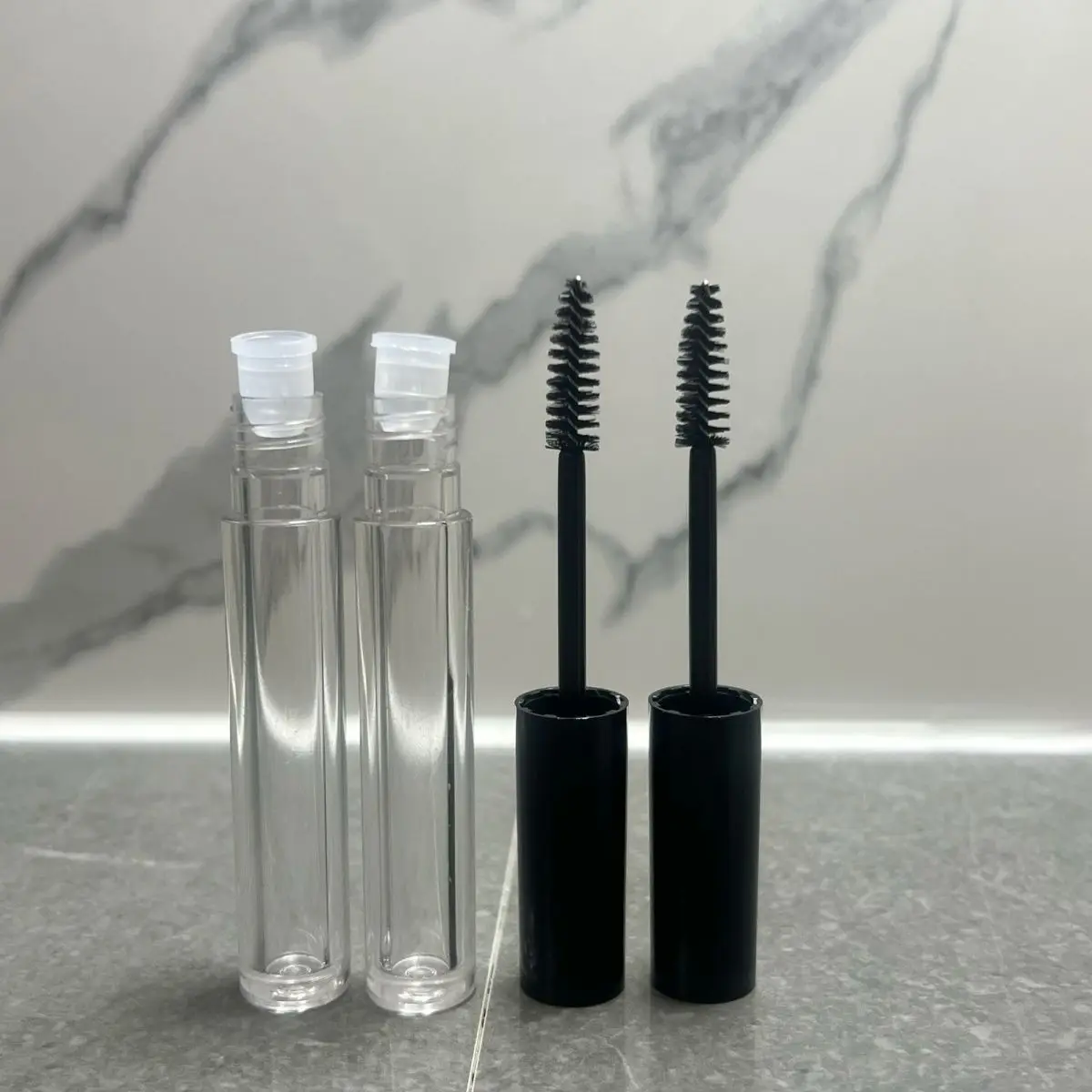 6pcs/lot 3ml/0.8ml Plastic Lip Gloss Tube Small Lipstick Tube/Mascara Eyelawith Leakproof Inner Sample Cosmetic Container