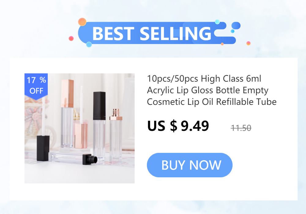 6pcs/lot 3ml/0.8ml Plastic Lip Gloss Tube Small Lipstick Tube/Mascara Eyelawith Leakproof Inner Sample Cosmetic Container