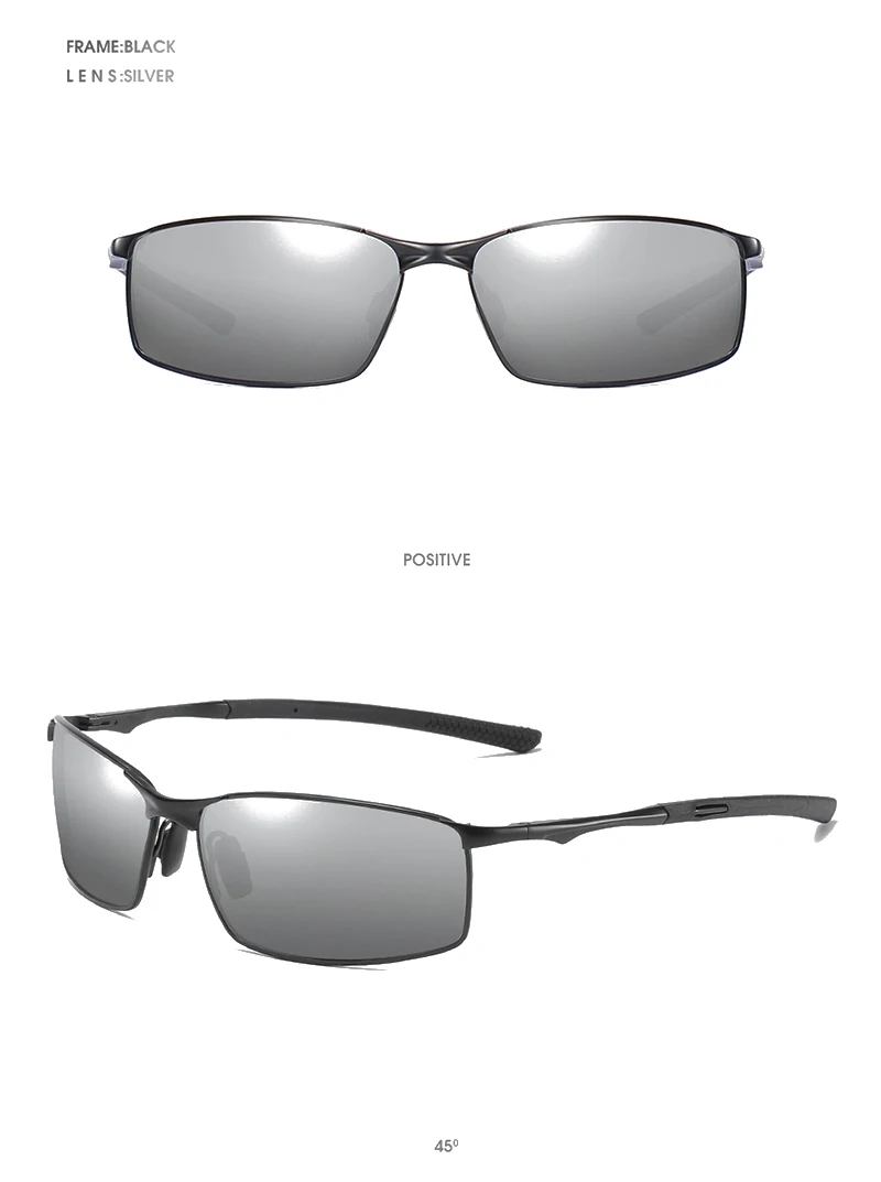 Fashion Driving Polarized Sunglasses Men High Quality Metal Square Male Sun Glasses Stylish Outdoor Anti Glare Travelling Shades