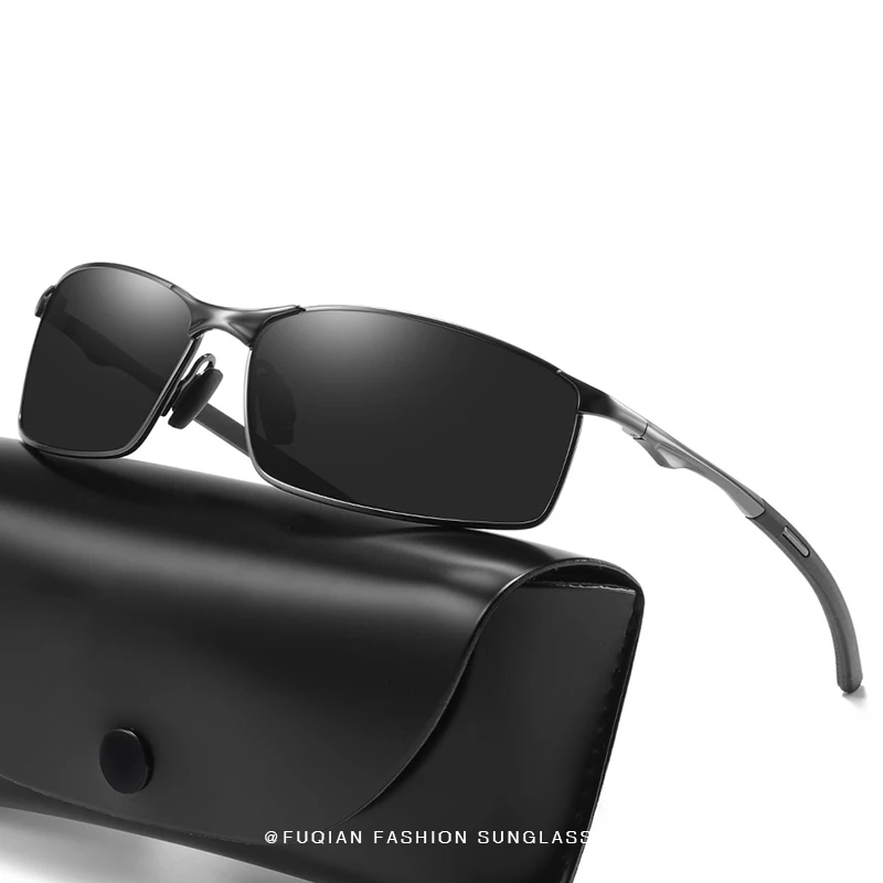 Fashion Driving Polarized Sunglasses Men High Quality Metal Square Male Sun Glasses Stylish Outdoor Anti Glare Travelling Shades