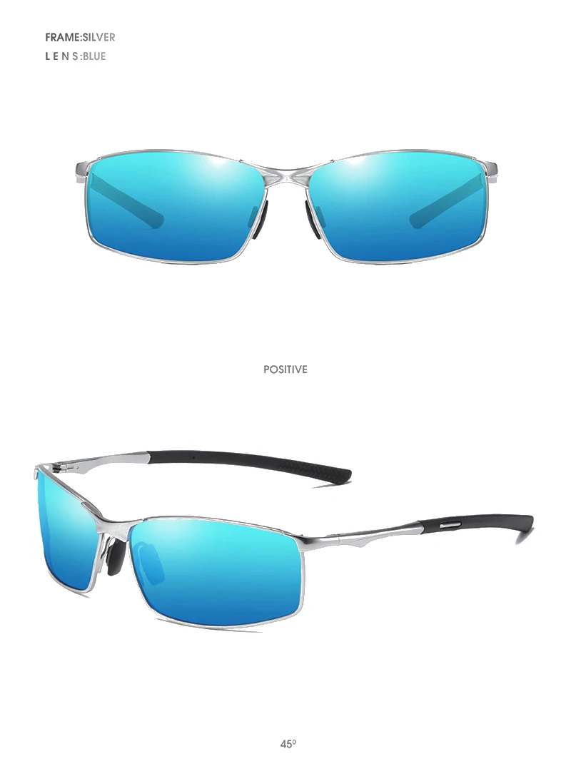Fashion Driving Polarized Sunglasses Men High Quality Metal Square Male Sun Glasses Stylish Outdoor Anti Glare Travelling Shades