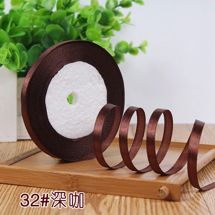 New 1/4"6mm (22 Meters/roll) Red Color Grosgrain Ribbon Wedding Decoration Making Bowknots Gift Packing Belt Sewing Accessories