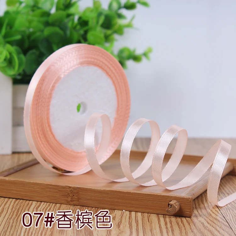 New 1/4"6mm (22 Meters/roll) Red Color Grosgrain Ribbon Wedding Decoration Making Bowknots Gift Packing Belt Sewing Accessories