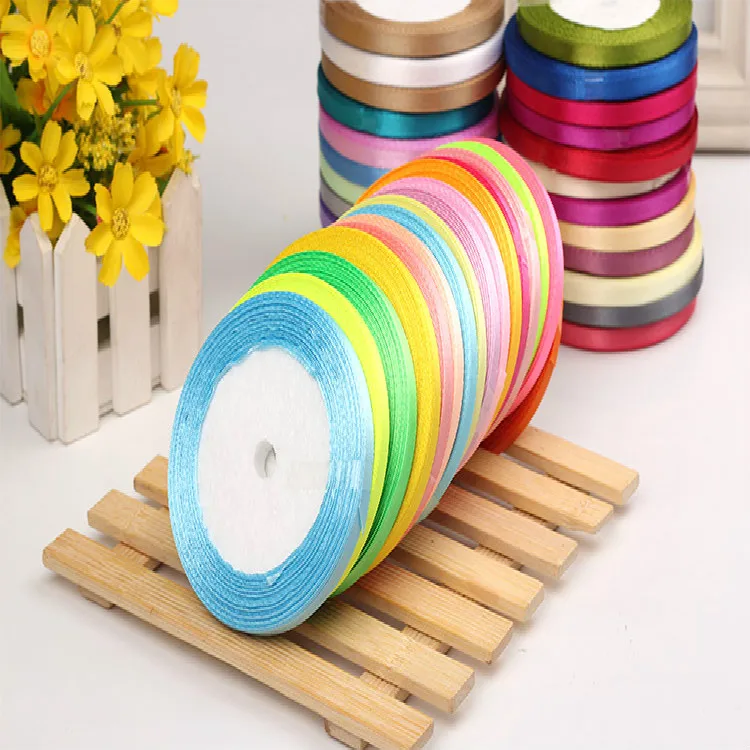 New 1/4"6mm (22 Meters/roll) Red Color Grosgrain Ribbon Wedding Decoration Making Bowknots Gift Packing Belt Sewing Accessories