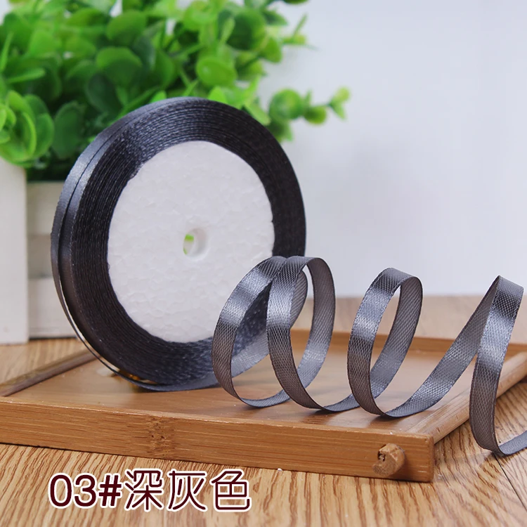 New 1/4"6mm (22 Meters/roll) Red Color Grosgrain Ribbon Wedding Decoration Making Bowknots Gift Packing Belt Sewing Accessories