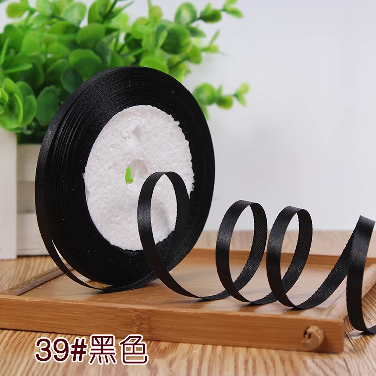 New 1/4"6mm (22 Meters/roll) Red Color Grosgrain Ribbon Wedding Decoration Making Bowknots Gift Packing Belt Sewing Accessories