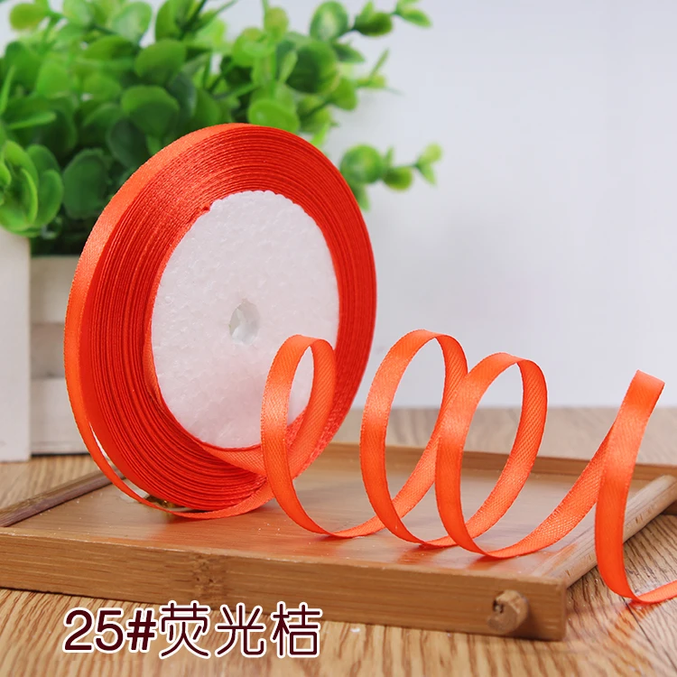 New 1/4"6mm (22 Meters/roll) Red Color Grosgrain Ribbon Wedding Decoration Making Bowknots Gift Packing Belt Sewing Accessories