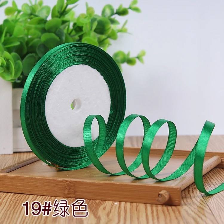 New 1/4"6mm (22 Meters/roll) Red Color Grosgrain Ribbon Wedding Decoration Making Bowknots Gift Packing Belt Sewing Accessories