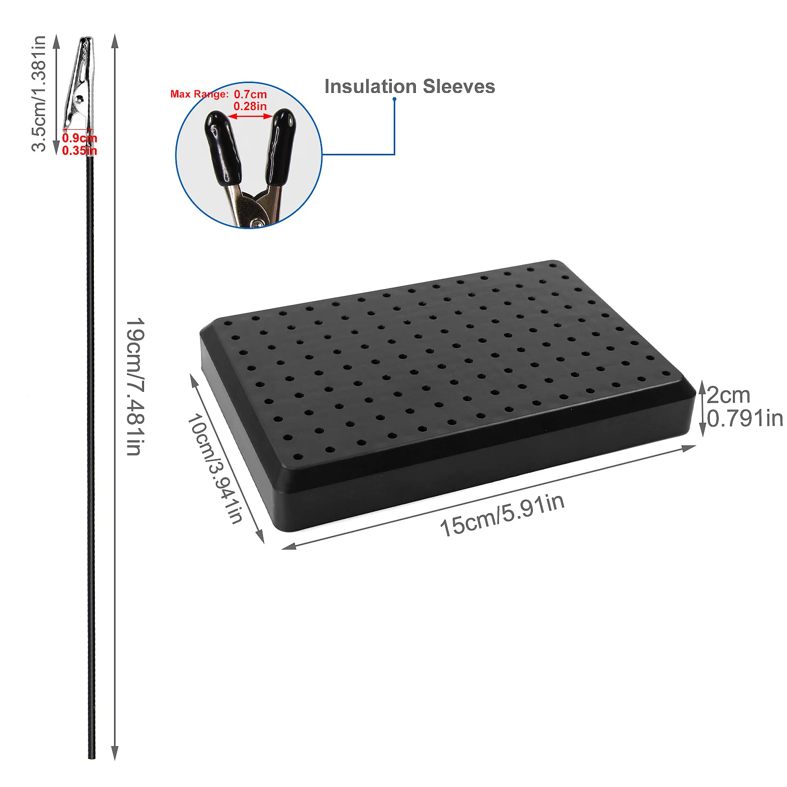 Evemodel 14X9 Holes Painting Stand Base 10pcs 20pcs Alligator Clips With Rubber Cover Set Updated Modeling Tools GJJC09