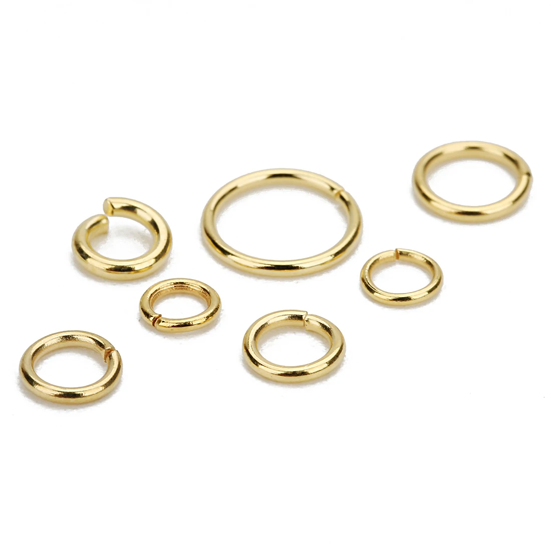 Louleur High Quality Stainless Steel Open Jump Ring Round Gold Color Split Rings For Diy Jewelry Making Findings Wholesale
