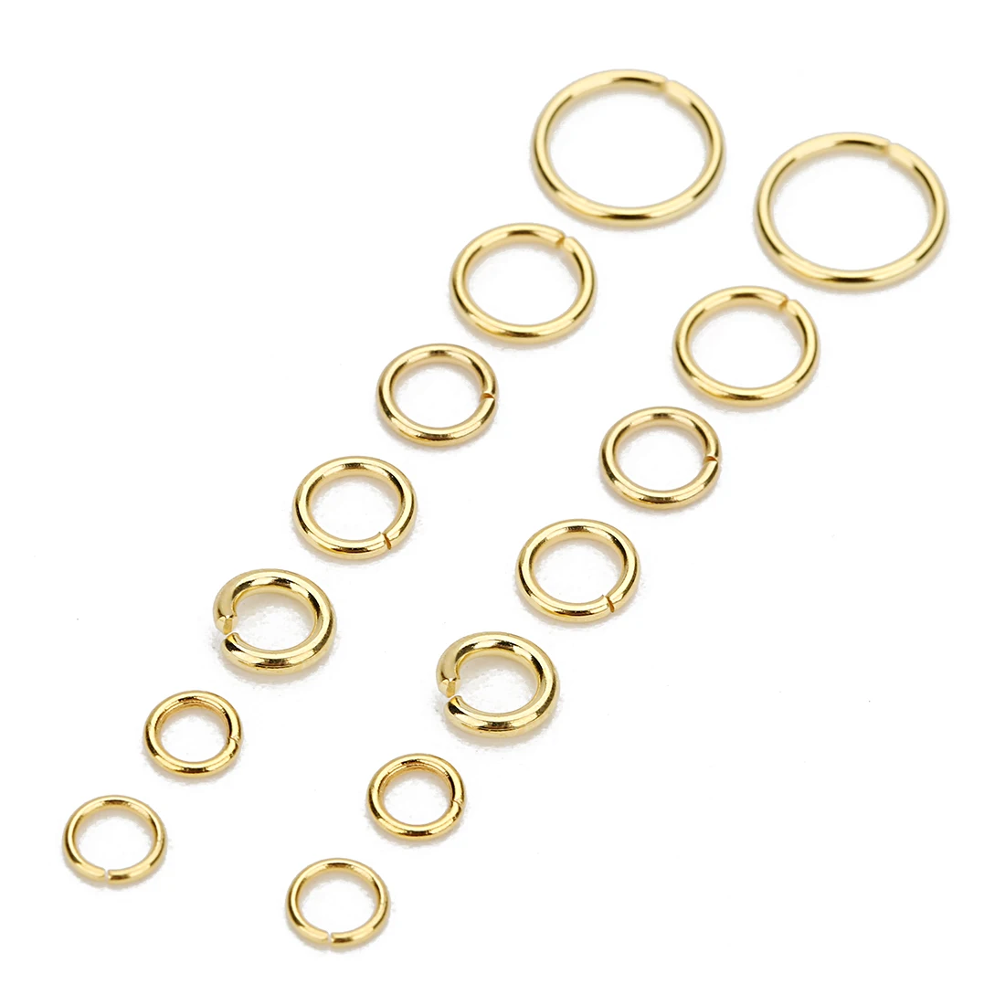 Louleur High Quality Stainless Steel Open Jump Ring Round Gold Color Split Rings For Diy Jewelry Making Findings Wholesale