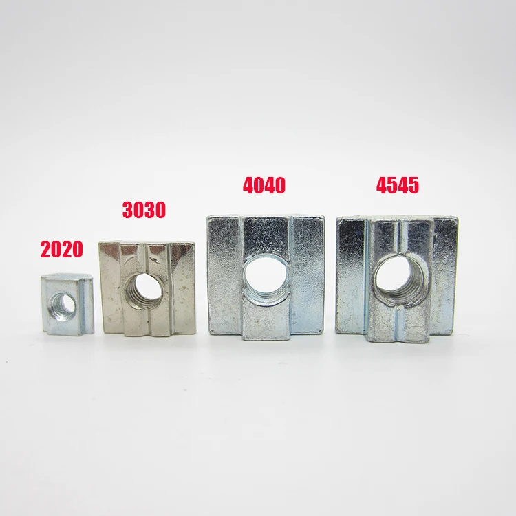 M3 M4 M5 M6 M8 M10 T Block Square nuts T-Track Sliding Hammer Nut for Fastener Aluminum Profile 2020 3030 4040 4545