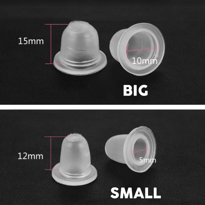100Pcs Disposable Tattoo Ink Cup Small&Big Size Silicone Permanent Tattoo Makeup Eyebrow Makeup Pigment Container Caps