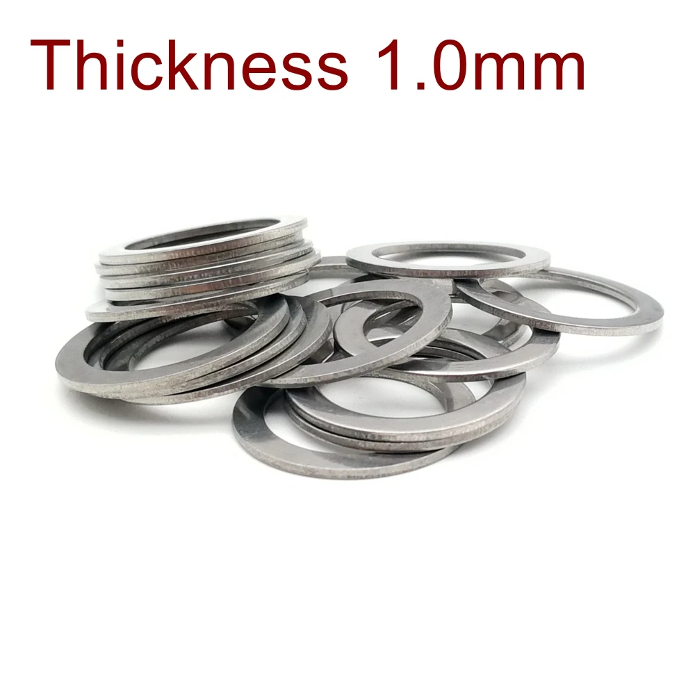M12-M70 Shim Stainless Steel Ultra Thin Adjusting Flat Washer High Precision Axle Bearing Spacer Gasket Thick 0.1 0.2 0.3 0.5 1.