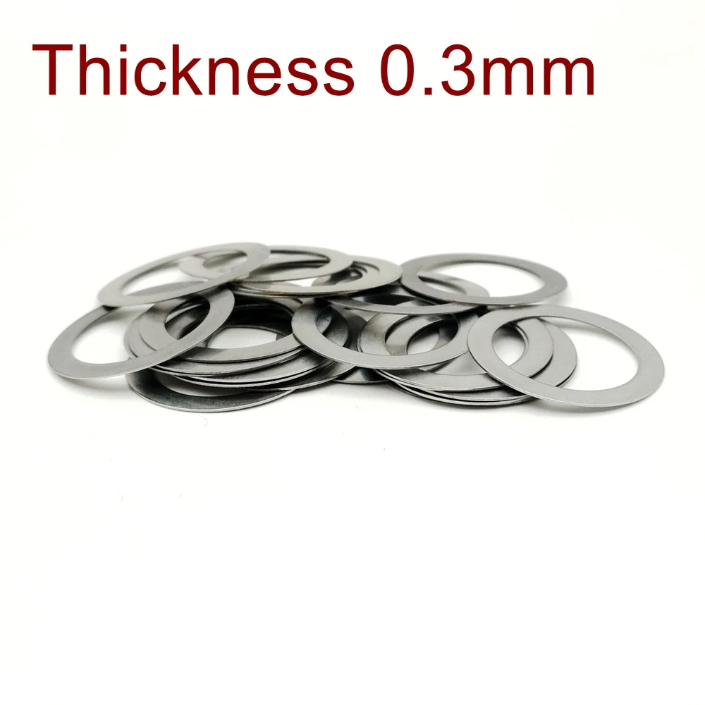 M12-M70 Shim Stainless Steel Ultra Thin Adjusting Flat Washer High Precision Axle Bearing Spacer Gasket Thick 0.1 0.2 0.3 0.5 1.