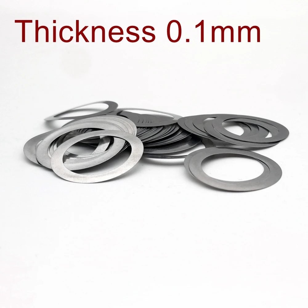 M12-M70 Shim Stainless Steel Ultra Thin Adjusting Flat Washer High Precision Axle Bearing Spacer Gasket Thick 0.1 0.2 0.3 0.5 1.