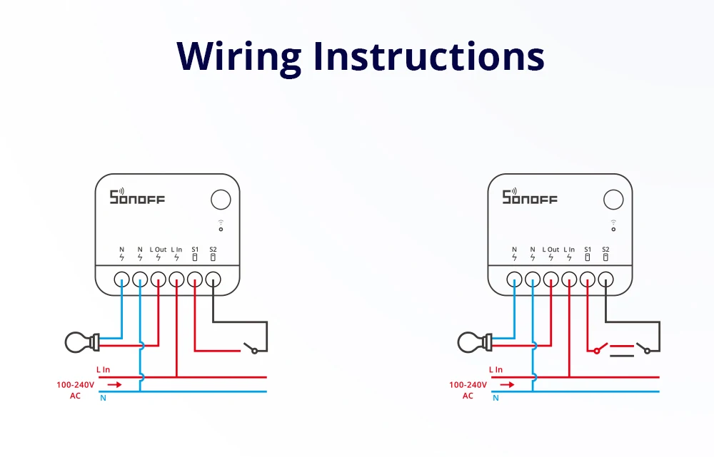 Sonoff Mini R4 Extreme Wifi Smart Switch Interruptor with Relay On-Off DIY Switch Module EWELINK APP Control Works with Alexa