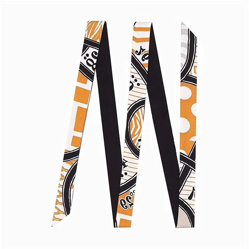 200cm "City of Animals" Brand Long Women Scarf Fashion Female Belt Skinny Head Scarves For Ladies Silk Scarf Tie Bag Ribbons