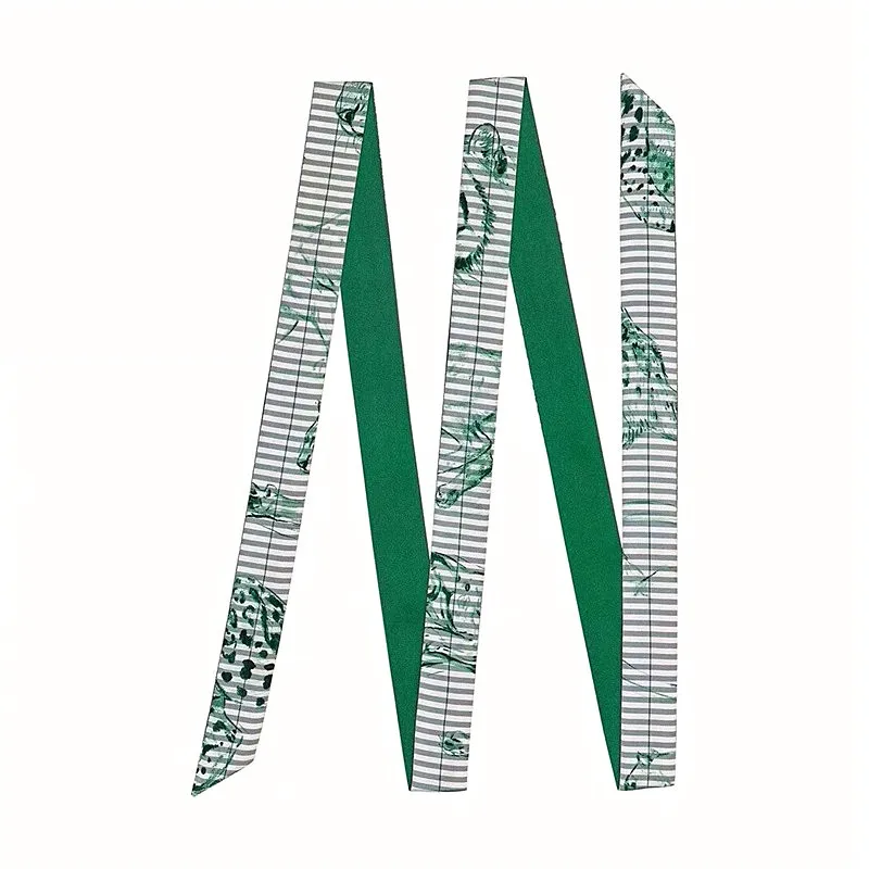 200cm "City of Animals" Brand Long Women Scarf Fashion Female Belt Skinny Head Scarves For Ladies Silk Scarf Tie Bag Ribbons