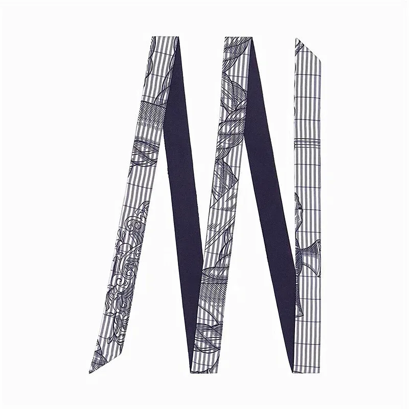 200cm "City of Animals" Brand Long Women Scarf Fashion Female Belt Skinny Head Scarves For Ladies Silk Scarf Tie Bag Ribbons