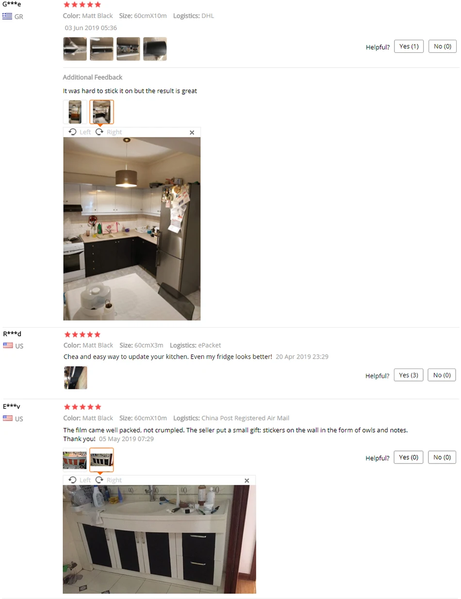 60CM Vinyl Self-adhesive Marble Wallpaper PVC DIY Waterproof Oilproof Wall Stickers Kitchen Bathroom Cabinets Counter Decoration