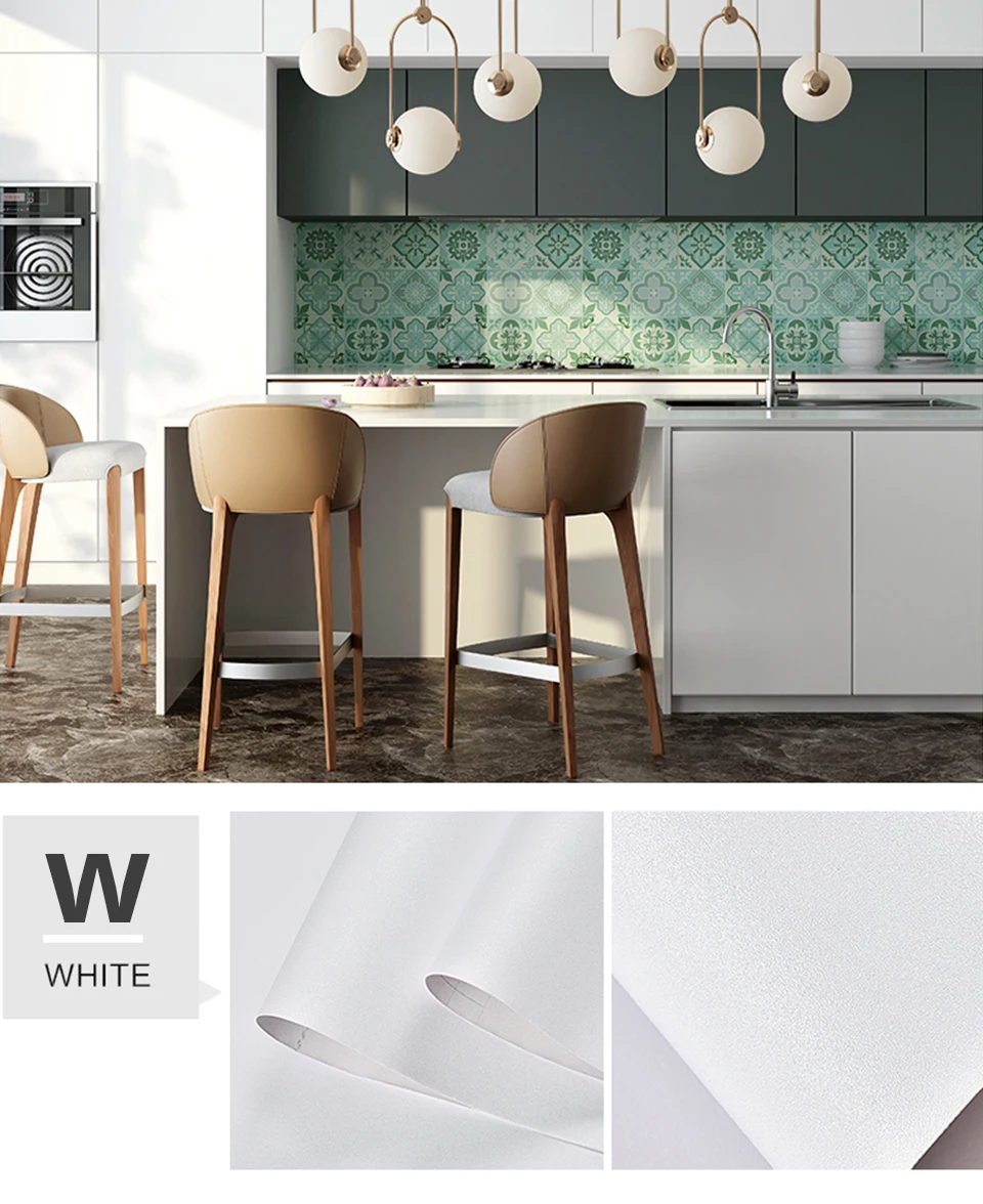 60CM Vinyl Self-adhesive Marble Wallpaper PVC DIY Waterproof Oilproof Wall Stickers Kitchen Bathroom Cabinets Counter Decoration