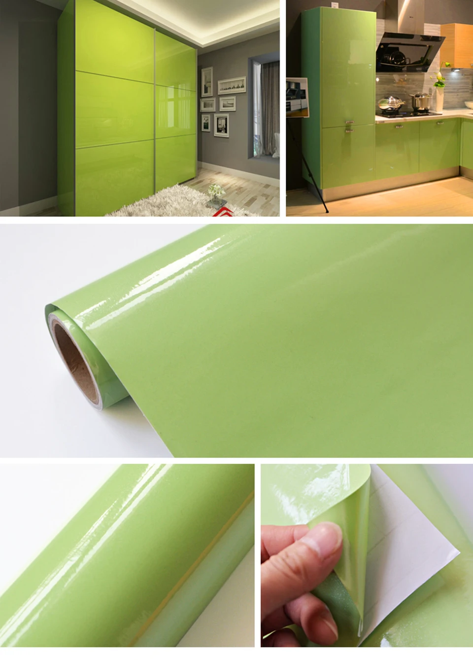 60CM Vinyl Self-adhesive Marble Wallpaper PVC DIY Waterproof Oilproof Wall Stickers Kitchen Bathroom Cabinets Counter Decoration