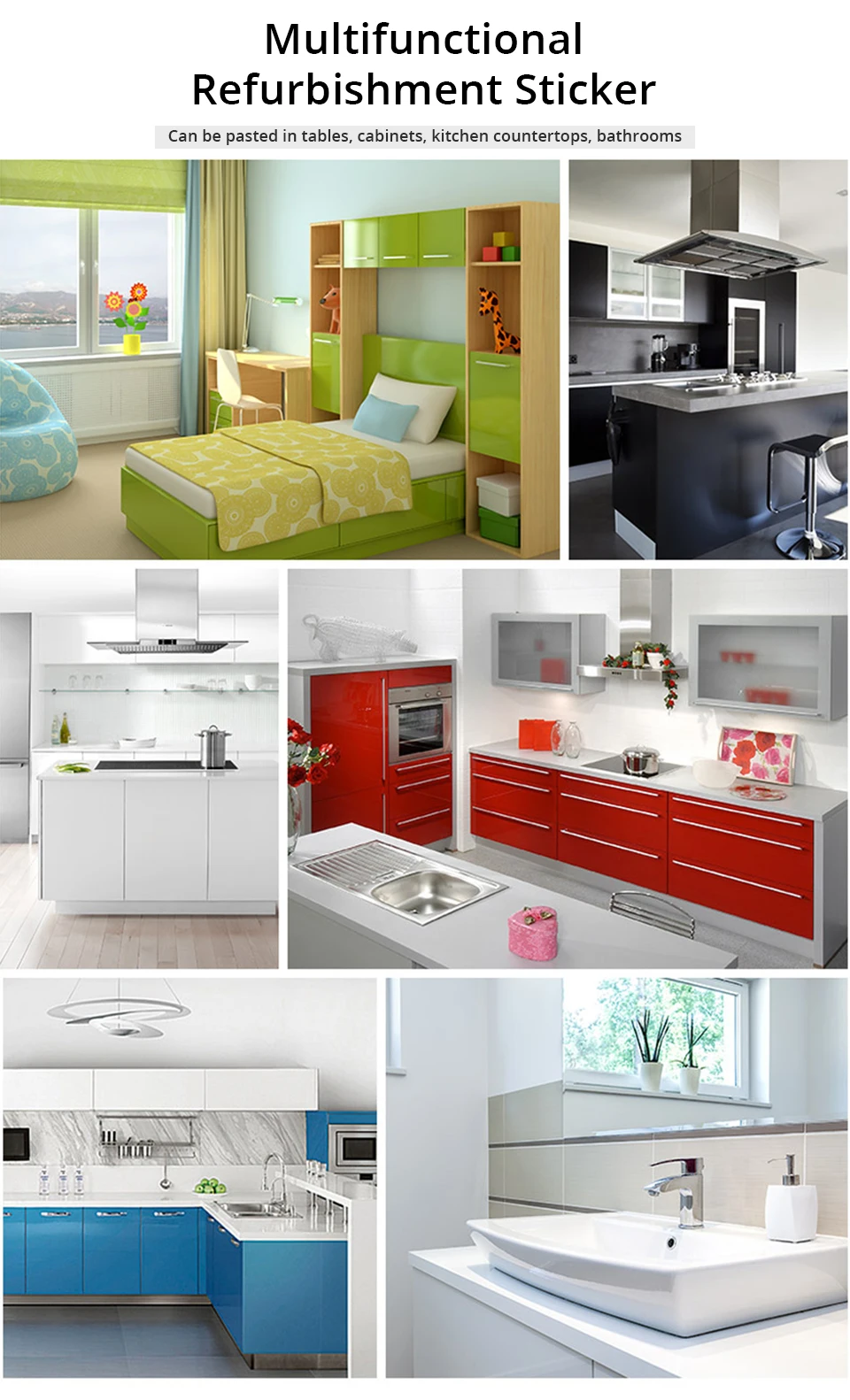 60CM Vinyl Self-adhesive Marble Wallpaper PVC DIY Waterproof Oilproof Wall Stickers Kitchen Bathroom Cabinets Counter Decoration
