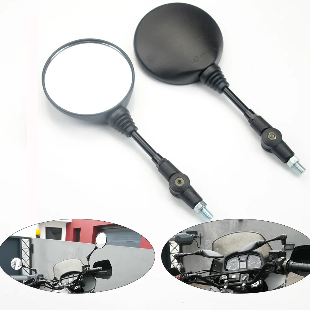 2pcs Foldable Round 10MM Scooter Rear Mirror for KTM Mirror Motocross Accessories for Bike Rearview Motorcycle Mirrors