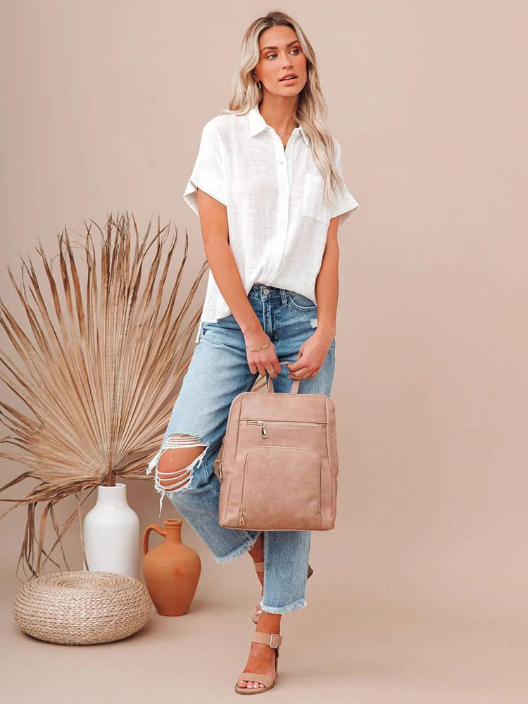 Casual Solid Short Sleeve Cotton Linen Loose Blouse Vintage Harajuku Oversized Shirt Elegant Tunic Summer Tops Women 2022