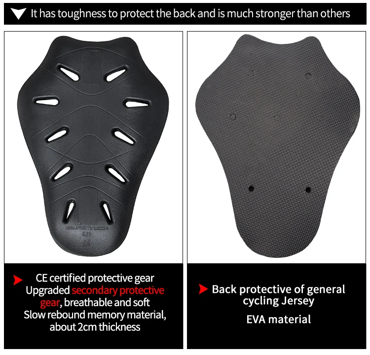 LYSCHY Motorcycle Back Protector Armor CE 2 Level Certification Body Protection Motorbike Motocross Racing Built-in Back Armor