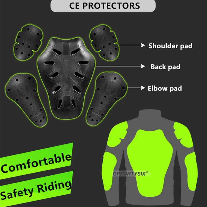LYSCHY Motorcycle Back Protector Armor CE 2 Level Certification Body Protection Motorbike Motocross Racing Built-in Back Armor